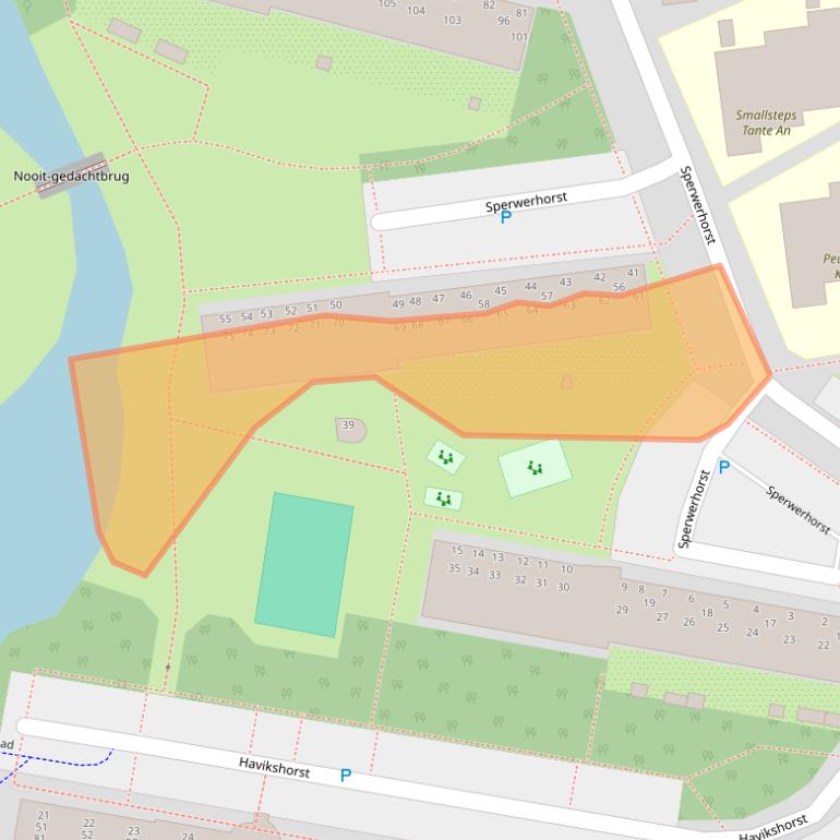 Kaart van postcodegebied 2317ZN.