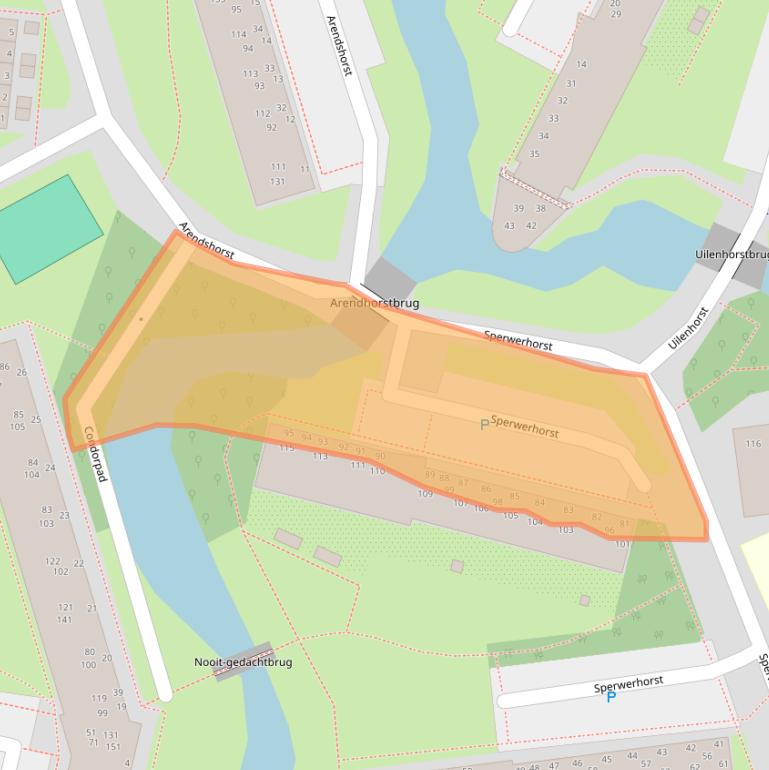 Kaart van postcodegebied 2317ZP.