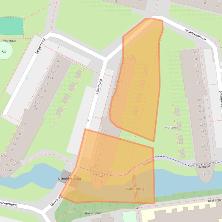 Kaart van postcodegebied 2317ZT.