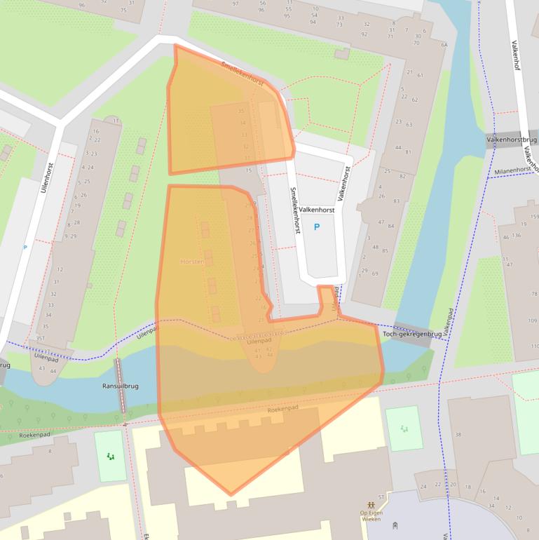 Kaart van postcodegebied 2317ZZ.