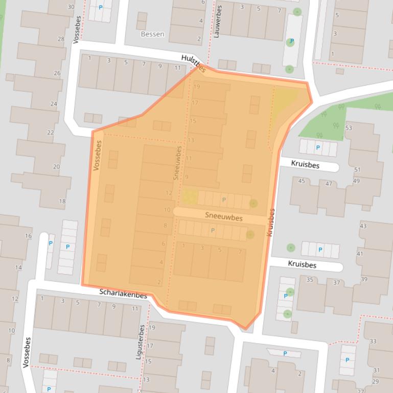 Kaart van postcodegebied 2318AR.