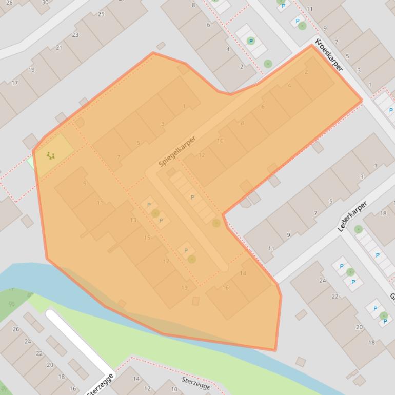 Kaart van postcodegebied 2318NH.