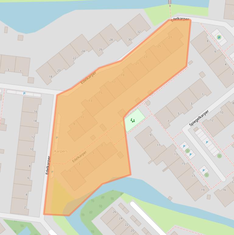 Kaart van postcodegebied 2318NJ.