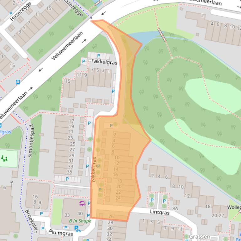 Kaart van postcodegebied 2318TC.