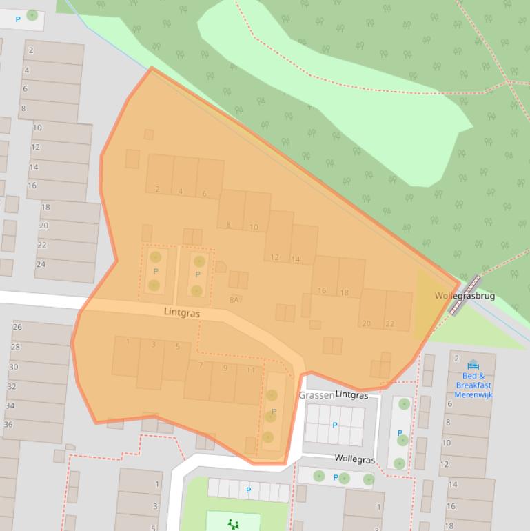 Kaart van postcodegebied 2318TE.