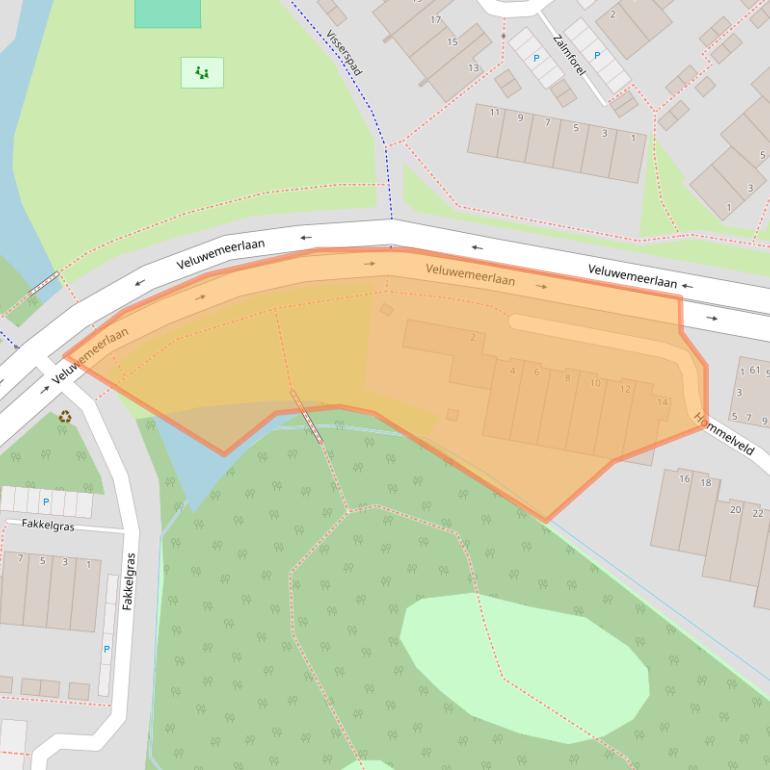 Kaart van postcodegebied 2318VB.