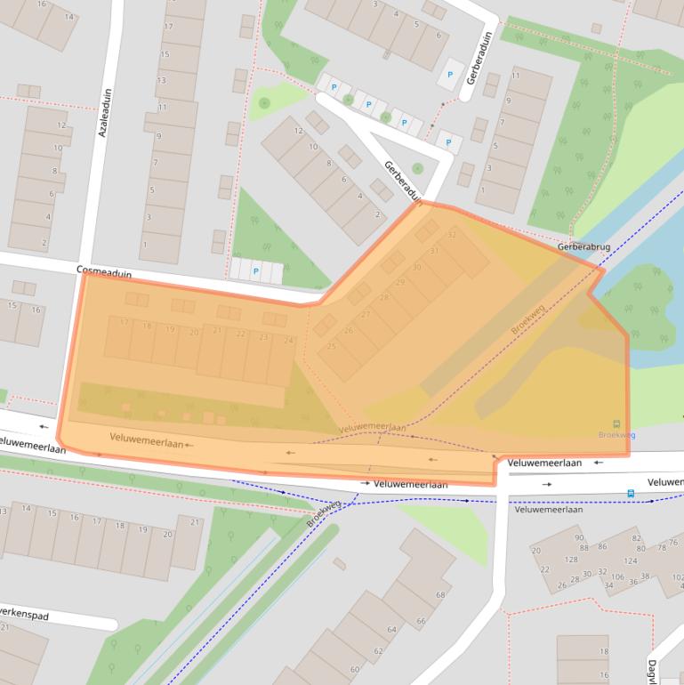 Kaart van postcodegebied 2318XB.