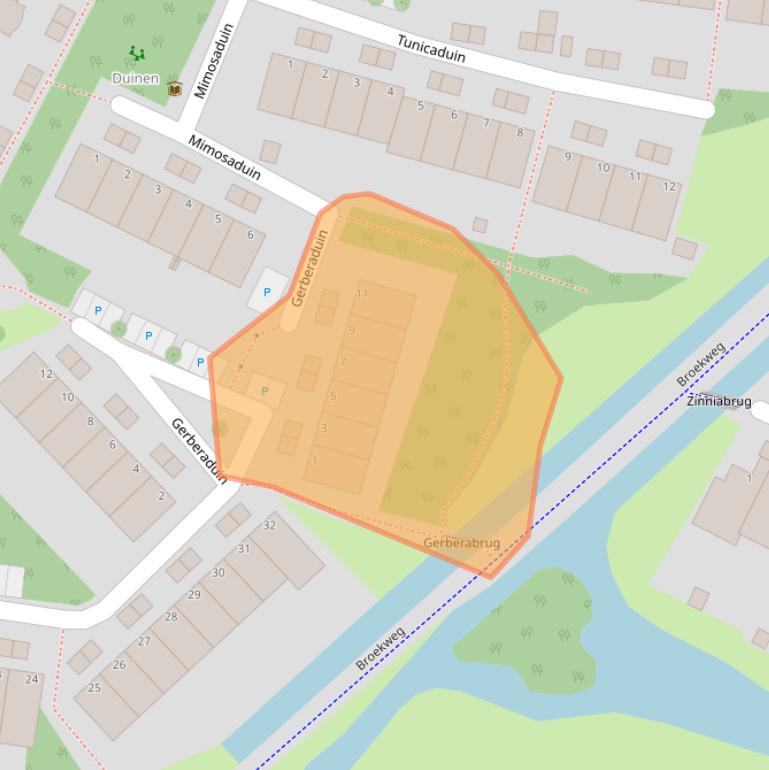 Kaart van postcodegebied 2318XC.