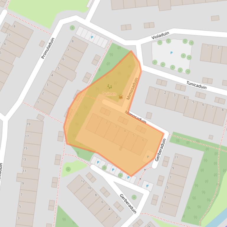 Kaart van postcodegebied 2318XK.