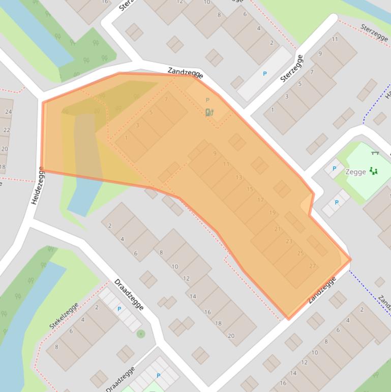 Kaart van postcodegebied 2318ZK.