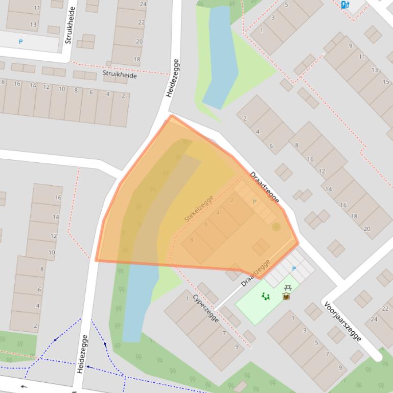 Kaart van postcodegebied 2318ZN.