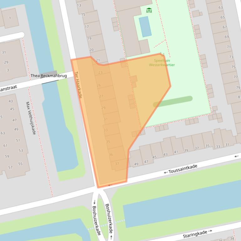 Kaart van postcodegebied 2321AT.