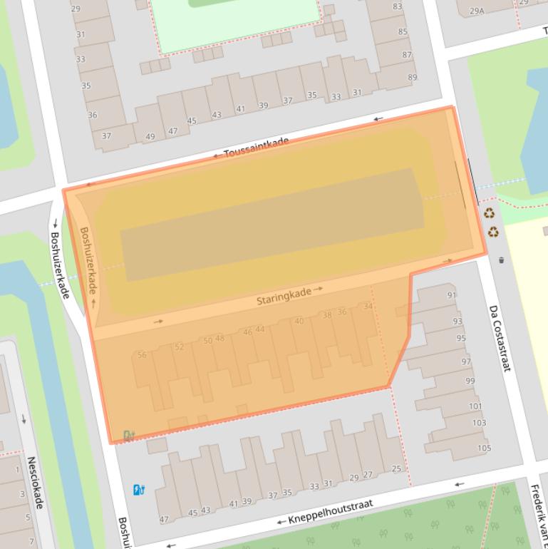 Kaart van postcodegebied 2321AX.