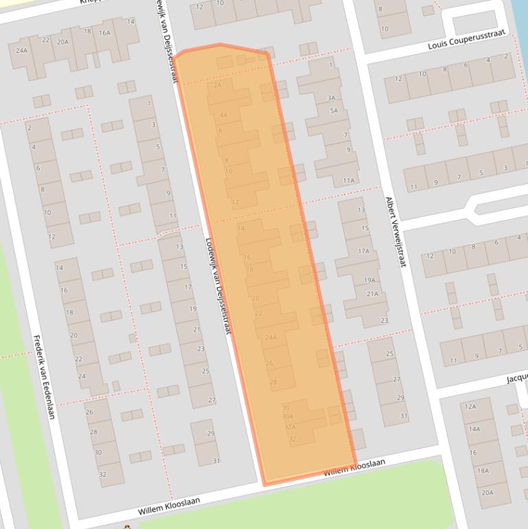 Kaart van postcodegebied 2321BG.