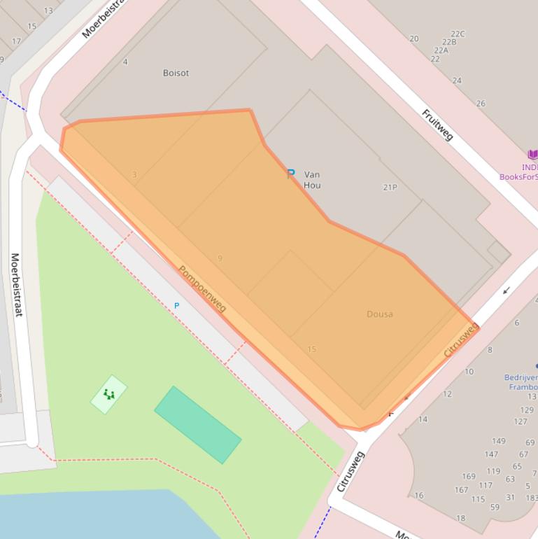 Kaart van postcodegebied 2321DK.