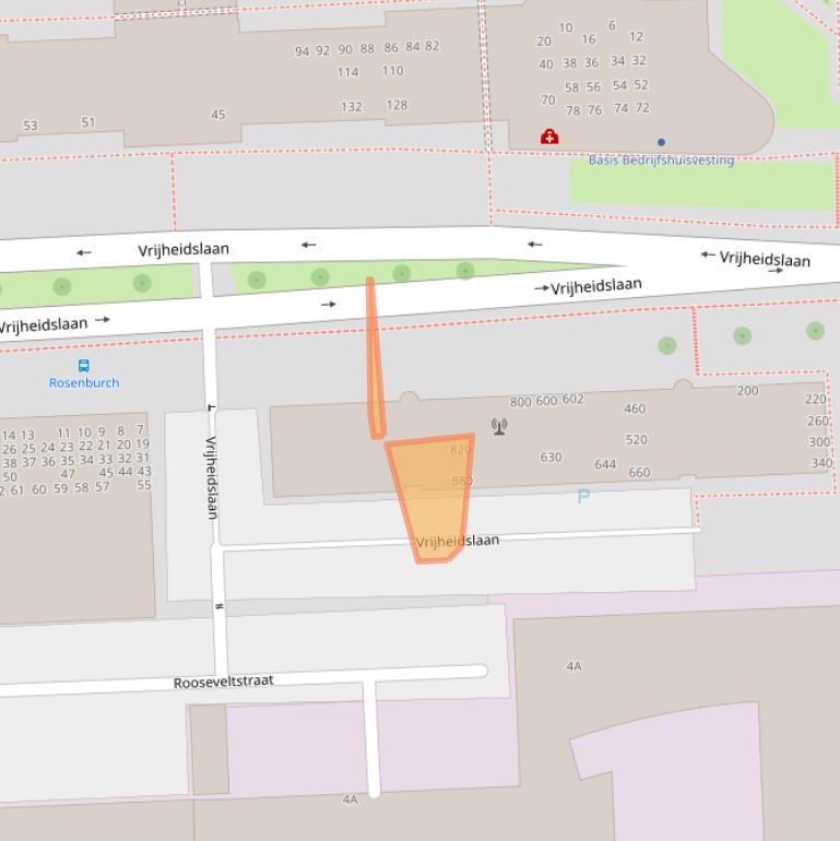 Kaart van postcodegebied 2321DR.