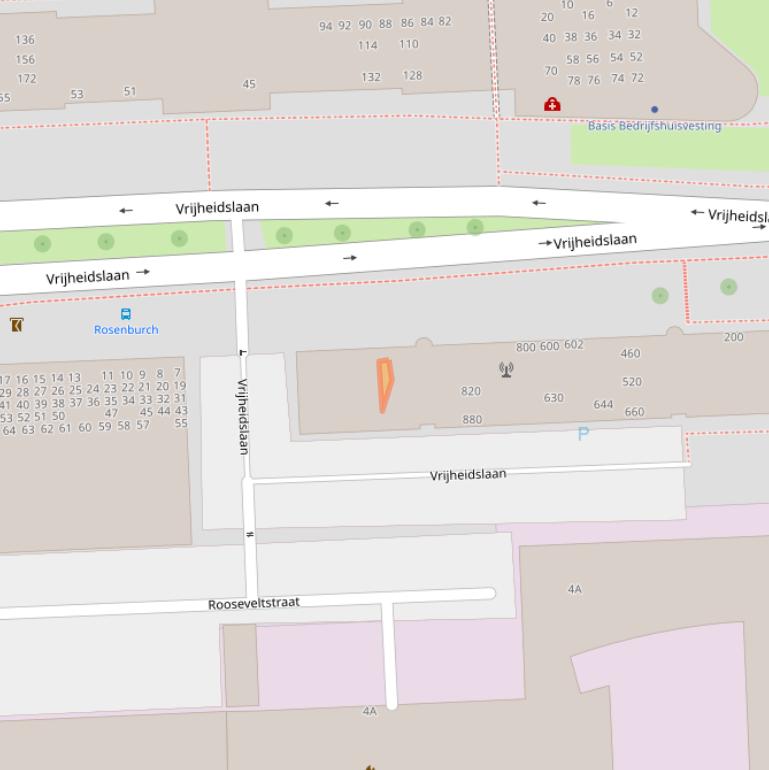 Kaart van postcodegebied 2321DT.