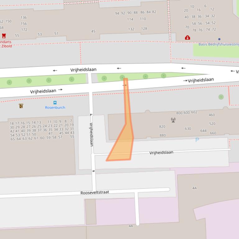 Kaart van postcodegebied 2321DX.