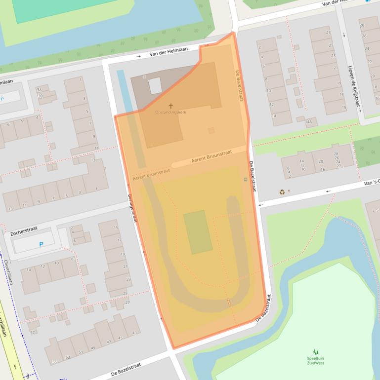 Kaart van postcodegebied 2321ED.