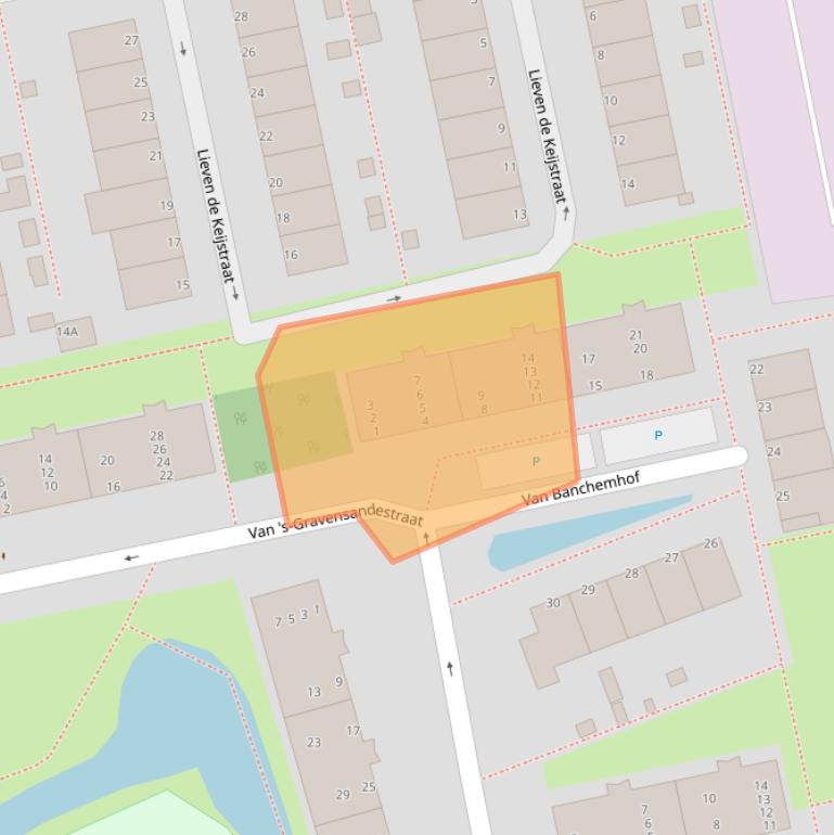 Kaart van postcodegebied 2321EM.