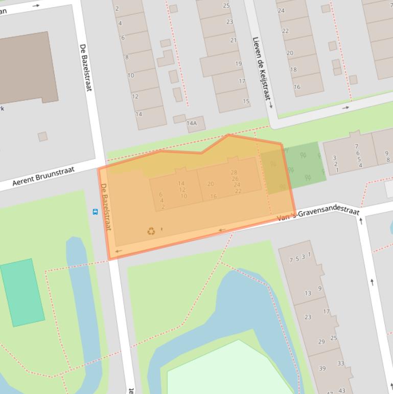 Kaart van postcodegebied 2321ET.