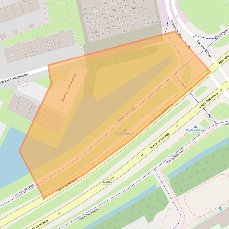 Kaart van postcodegebied 2321GD.