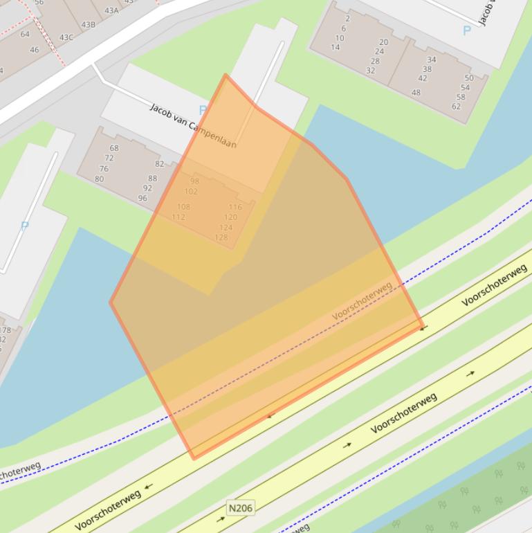 Kaart van postcodegebied 2321GG.