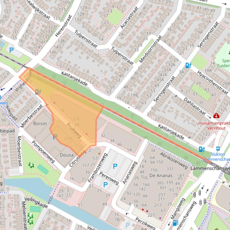 Kaart van postcodegebied 2321GK.