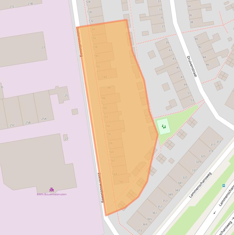 Kaart van postcodegebied 2321GS.