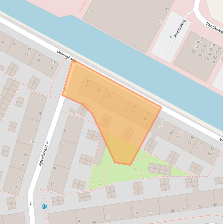 Kaart van postcodegebied 2321GV.