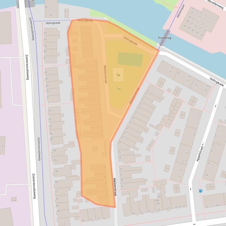 Kaart van postcodegebied 2321GX.