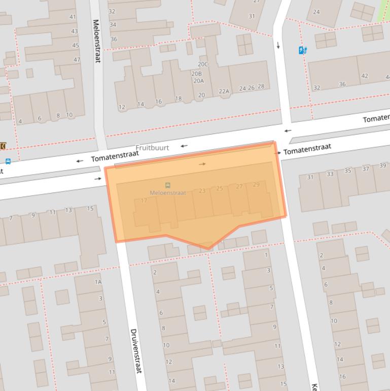 Kaart van postcodegebied 2321HD.