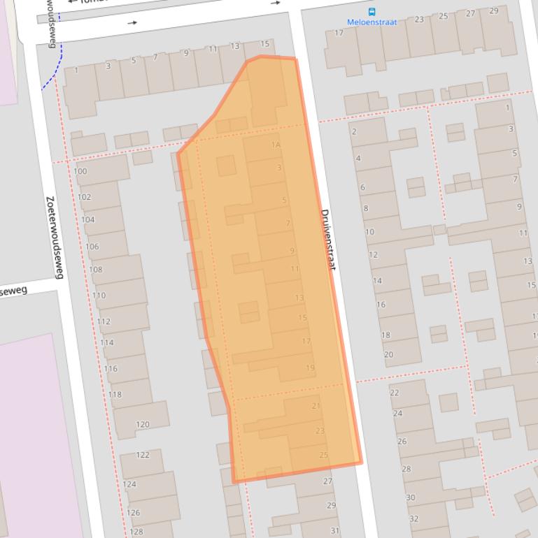 Kaart van postcodegebied 2321HL.