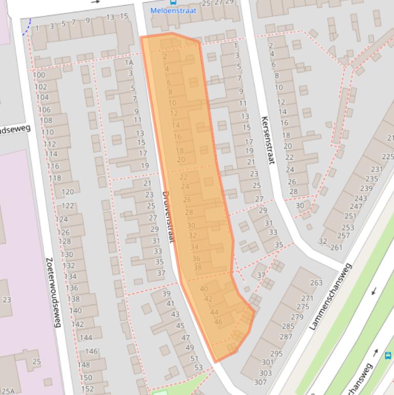 Kaart van postcodegebied 2321HN.