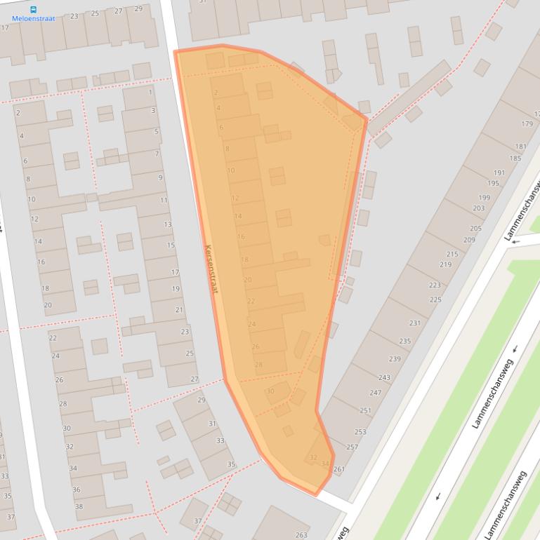 Kaart van postcodegebied 2321HR.
