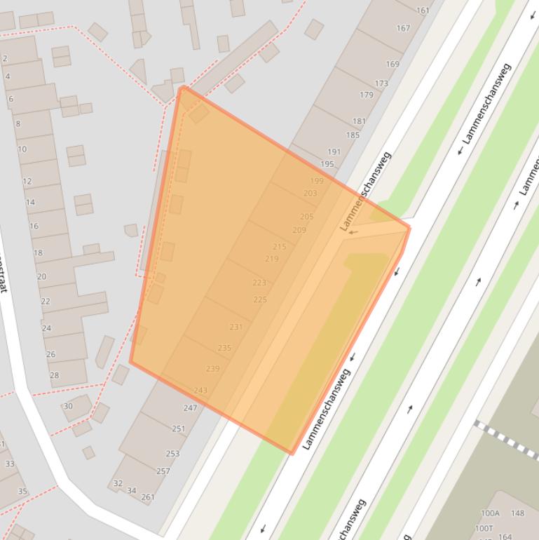 Kaart van postcodegebied 2321HT.