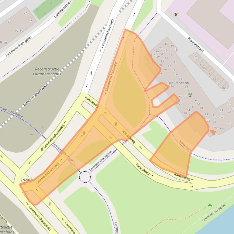 Kaart van postcodegebied 2321JJ.