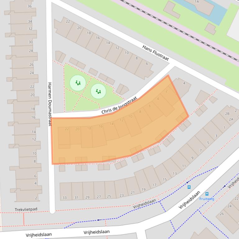 Kaart van postcodegebied 2321JN.