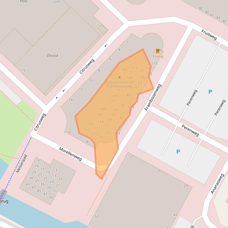 Kaart van postcodegebied 2321KA.