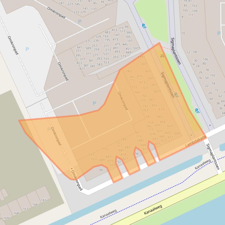 Kaart van postcodegebied 2321KL.