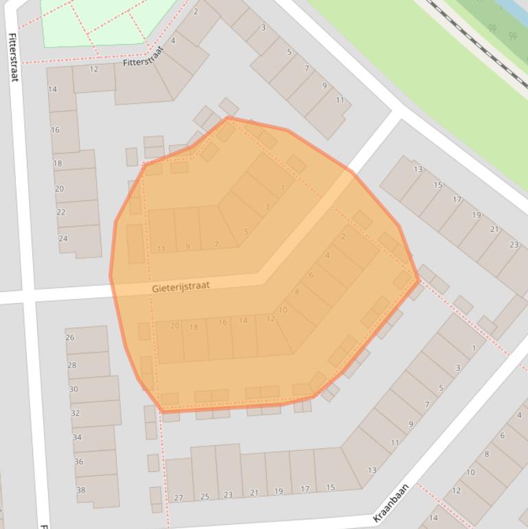 Kaart van postcodegebied 2321PM.