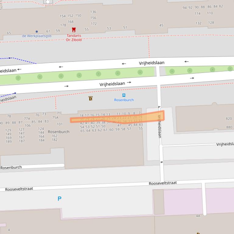 Kaart van postcodegebied 2321PX.