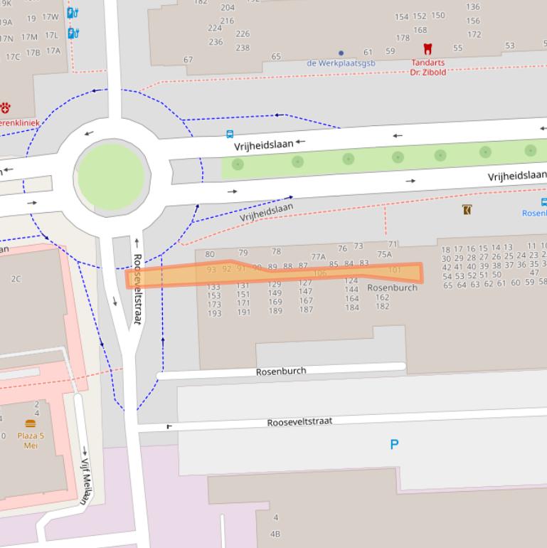 Kaart van postcodegebied 2321RC.