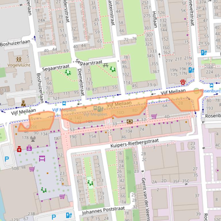 Kaart van postcodegebied 2321RL.