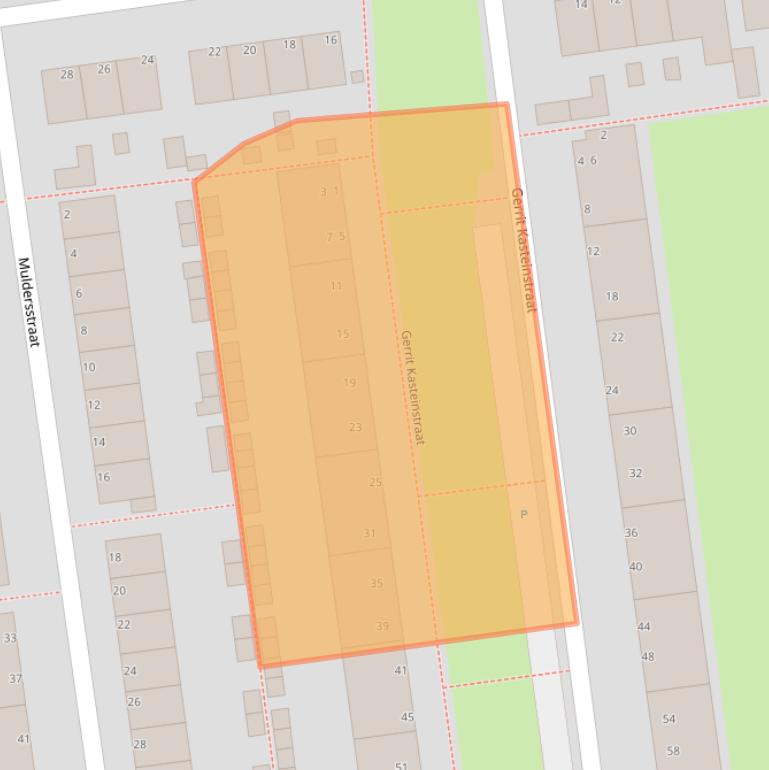 Kaart van postcodegebied 2321RT.