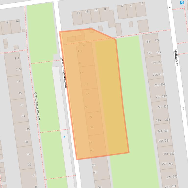 Kaart van postcodegebied 2321RW.