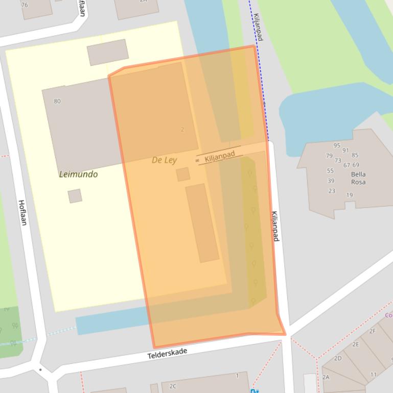 Kaart van postcodegebied 2321SK.