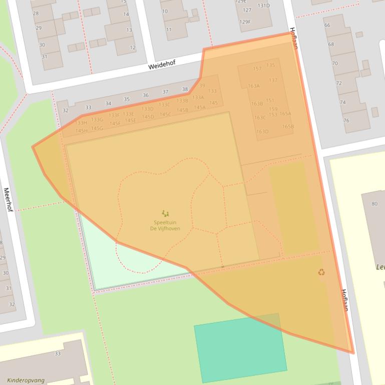 Kaart van postcodegebied 2321SP.