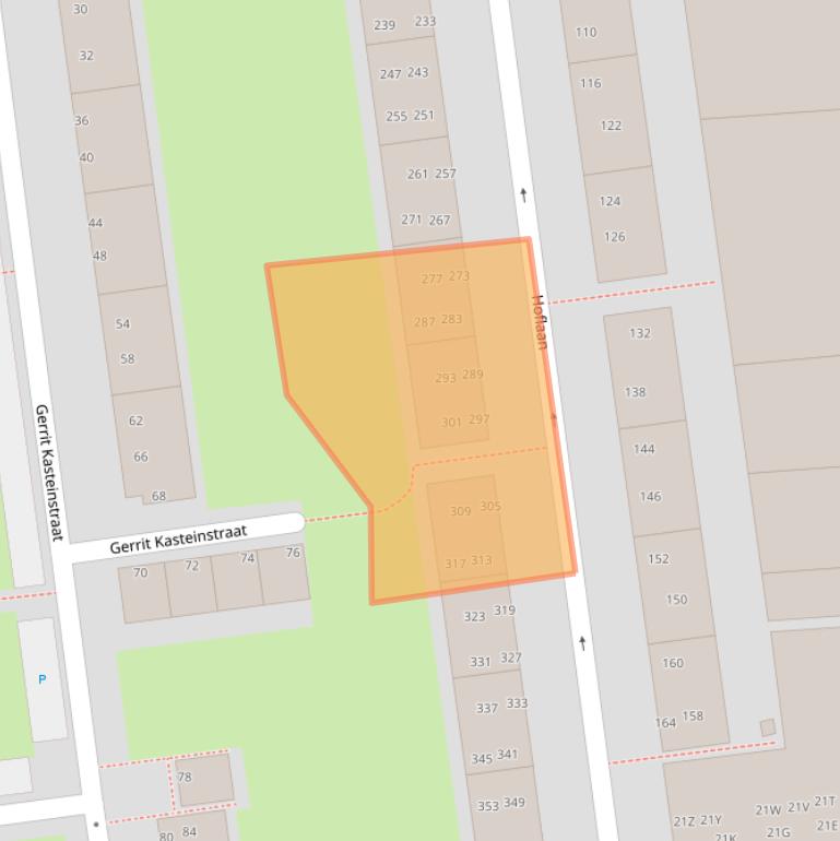 Kaart van postcodegebied 2321SV.