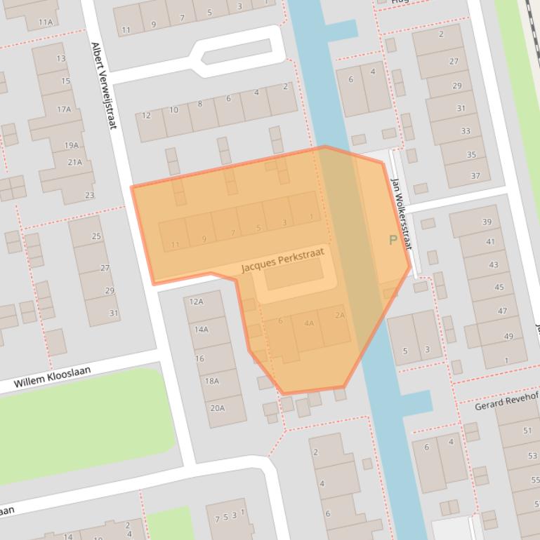 Kaart van postcodegebied 2321VH.